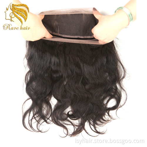 Rare Hair 360 Lace Frontal Closure Virgin Hair Gluless 100% Human Hair Lace Frontal